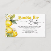 Carte D'accompagnement Livres méditerranéens citron pour bébé (Devant)