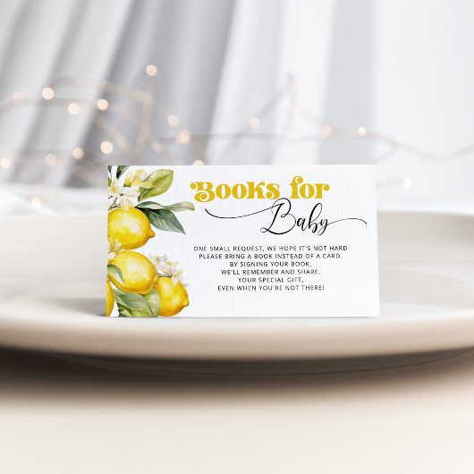 Carte D'accompagnement Livres méditerranéens citron pour bébé