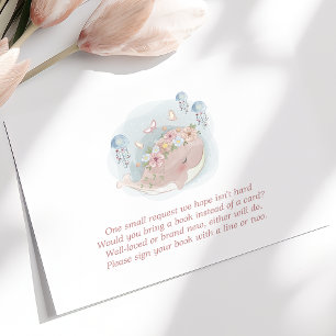 Carte D'accompagnement Livres Méduse Baleine Rose Pour Bébé