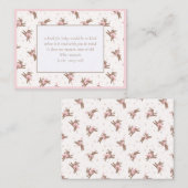 Carte D'accompagnement Livres mignonette petit lapin pour boîtier bébé (Devant / Derrière)