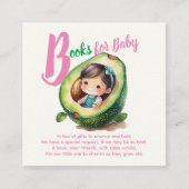 Carte D'accompagnement Livres mignonnes pour bébé fille douche Fiesta Avo (Devant)