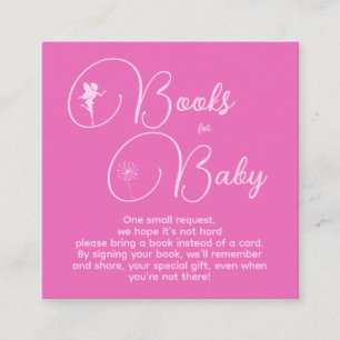 Carte D'accompagnement Livres Minimalistes Fairy Girl Pour Bébé Birthday 