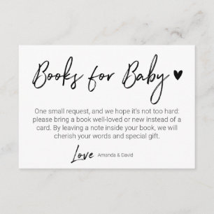 Carte D'accompagnement Livres Modernes & Minimaux Pour Bébé Brush Noir Sc