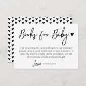 Carte D'accompagnement Livres Modernes & Minimaux Pour Bébé Brush Noir Sc (Devant / Derrière)