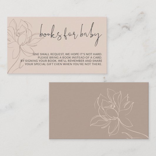 Carte D'accompagnement Livres modernes pour bébé simple (Devant / Derrière)