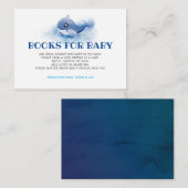 Carte D'accompagnement Livres Nautiques De Petites Baleines Pour Bébé (Devant / Derrière)