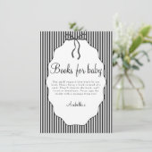 Carte D'accompagnement Livres noirs doux à rayures fines pour bébé (Debout devant)