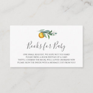 Carte D'accompagnement Livres Oranges pour Baby Insert Card