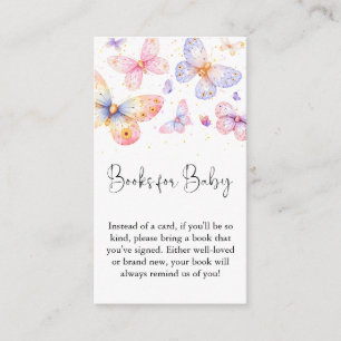 Carte D'accompagnement Livres Papillon rose violet pour bébé