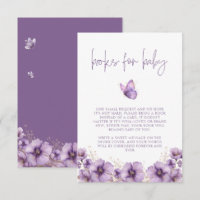 Livres papillons pourpres pour bébé, Baby shower
