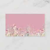 Carte D'accompagnement Livres pastel de fleurs sauvages de lapin pour béb (Dos)