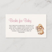 Carte D'accompagnement Livres pastel de fleurs sauvages de lapin pour béb (Devant)