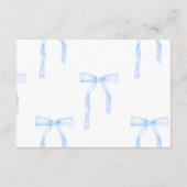 Carte D'accompagnement Livres pour Baby Card Blue Bow (Dos)