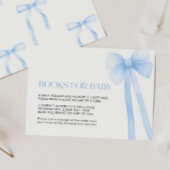 Carte D'accompagnement Livres pour Baby Card Blue Bow