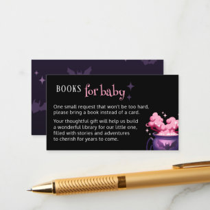 Carte D'accompagnement Livres pour Baby Cute Baby shower Éffrayant Cauldr
