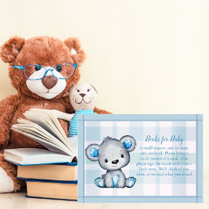 Carte D'accompagnement Livres Pour Baby Cute Bear Boy Baby shower Jeu