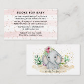 Carte D'accompagnement Livres Pour Baby Cute Elephant Card (Devant / Derrière)