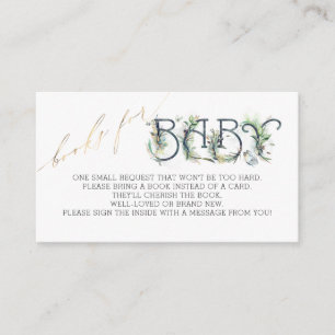 Carte D'accompagnement Livres Pour Baby Gold Baby shower