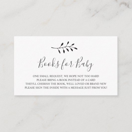 Carte D'accompagnement Livres pour Baby insert card (Devant)