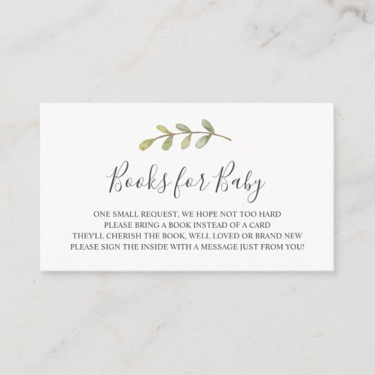 Carte D'accompagnement Livres pour Baby insert card (Devant)