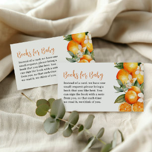 Carte D'accompagnement Livres Pour Baby Little Cutie Baby shower Orange