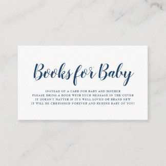 Carte D'accompagnement Livres pour Baby Navy Blue Polka Dot Baby shower