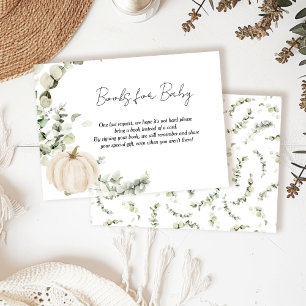 Carte D'accompagnement Livres pour Baby shower Citrouille Baby Little