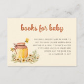 Carte D'accompagnement Livres pour Baby shower de miel et d'abeilles (Devant)