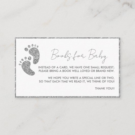 Carte D'accompagnement Livres pour Baby shower de Parties scintillant béb (Devant)
