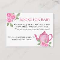 Livres pour Baby shower de théière rose pâle rose