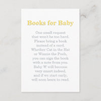 Livres pour Baby shower Demande Jaune et Gris