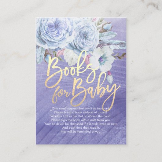 Carte D'accompagnement Livres pour bébé / Apporter un livre Demande (Devant)