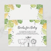 Carte D'accompagnement Livres pour bébé Apportez un livre Safari Jungle A (Devant / Derrière)