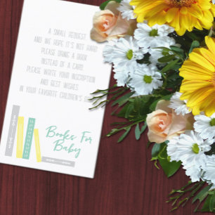 Carte D'accompagnement Livres pour bébé Baby Shower