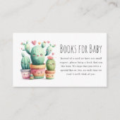 Carte D'accompagnement Livres pour bébé | Baby shower Cactus mignon (Devant)