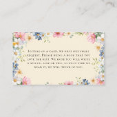 Carte D'accompagnement Livres pour bébé ! Baby shower fleur sauvage (Dos)