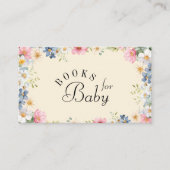 Carte D'accompagnement Livres pour bébé ! Baby shower fleur sauvage (Devant)