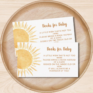 Carte D'accompagnement Livres Pour Bébé Baby shower Sunshine