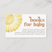 Carte D'accompagnement Livres pour bébé Baby shower Sunshine Boho (Devant)