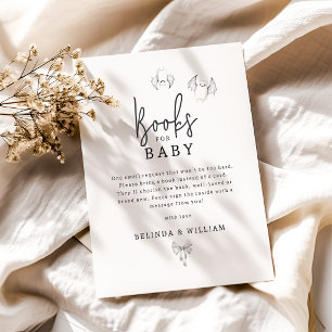 Carte D'accompagnement Livres pour bébé Bats & Bows pour Baby Shower Hall