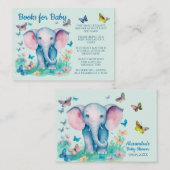 Carte D'accompagnement Livres pour bébé bébé éléphant (Devant / Derrière)
