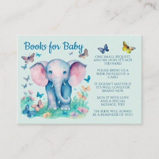 Carte D'accompagnement Livres pour bébé bébé éléphant (Devant)