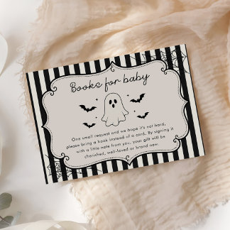 Carte D'accompagnement Livres pour bébé Black Gingham Fantôme Halloween