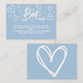 Carte D'accompagnement Livres pour bébé Bleu douche moderne (Devant / Derrière)