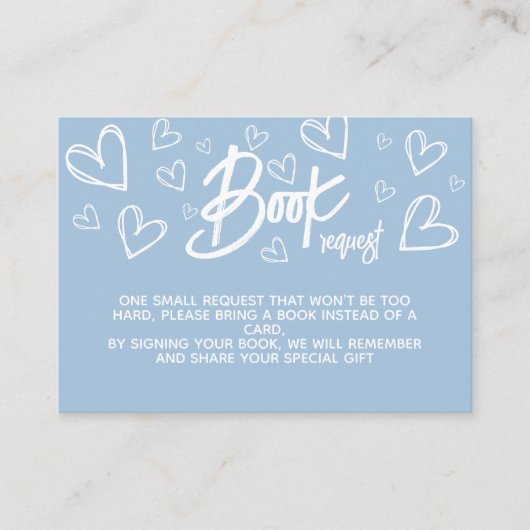 Carte D'accompagnement Livres pour bébé Bleu douche moderne (Devant)