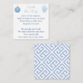 Carte D'accompagnement Livres Pour Bébé Bleu Et Blanc Citrouille Douche (Devant / Derrière)