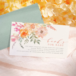 Carte D'accompagnement Livres pour Bébé   Blush & Teal Baby Shower de Pri