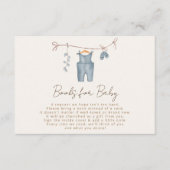 Carte D'accompagnement Livres pour bébé boho bébé vêtements aquarelle (Devant)