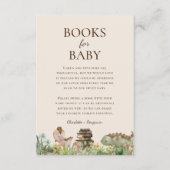 Carte D'accompagnement Livres pour bébé Boho Dinosaure Beige pour la Baby (Devant)