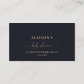 Carte D'accompagnement Livres pour bébé céleste cadeau Dark Navy Blue Sta (Dos)